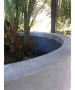 KANTE 18", 14" and 10"W Round Slate Gray Lightweight Concrete/Fiberglass Indoor Outdoor Elegant Seamless Planters (Set of 3) -Vigoro sales Store slate gray kante plant pots osc0050abc c60611 76 1000