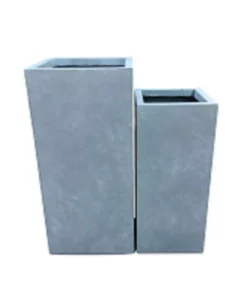 KANTE 19 in. and 16 in. H Square Slate Gray Concrete/Fiberglass Indoor Outdoor Modern Seamless Planters -Vigoro sales Store slate gray kante plant pots osf0007bc c60611 4f 1000