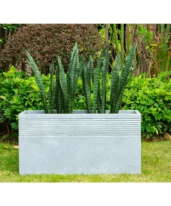 KANTE 31.5 in. L Rectangular Slate Gray Concrete/Fiberglass Indoor Outdoor Modern Elegant Planter 15 KANTE 31.5 in. L Rectangular Slate Gray Concrete/Fiberglass Indoor Outdoor Modern Elegant Planter -Vigoro sales Store slate gray kante plant pots osf0131b c60611 44 1000
