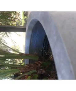 KANTE 9 in. Tall Slate Gray Lightweight Concrete Modern Outdoor Round Planter 10 KANTE 9 in. Tall Slate Gray Lightweight Concrete Modern Outdoor Round Planter -Vigoro sales Store slate gray kante plant pots rc0050a c60611 1f 1000