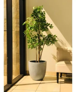 KANTE 12 in. Tall Slate Gray Lightweight Concrete Round Modern Outdoor Planter 12 KANTE 12 in. Tall Slate Gray Lightweight Concrete Round Modern Outdoor Planter -Vigoro sales Store slate gray kante plant pots rc0050b c60611 c3 1000