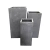 KANTE 28 in. Tall Slate Gray Lightweight Concrete Rectangle Modern Tapered Outdoor Planter (Set of 3) -Vigoro sales Store slate gray kante plant pots rf0002abc c60611 64 1000