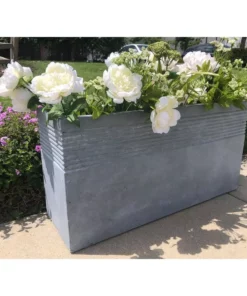KANTE 31.5 in. L Slate Gray Lightweight Concrete Modern Rectangle Outdoor Planter 13 KANTE 31.5 in. L Slate Gray Lightweight Concrete Modern Rectangle Outdoor Planter -Vigoro sales Store slate gray kante plant pots rf0131b c60611 4f 1000
