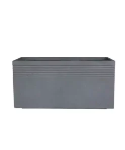 KANTE 31.5 in. L Slate Gray Lightweight Concrete Modern Rectangle Outdoor Planter