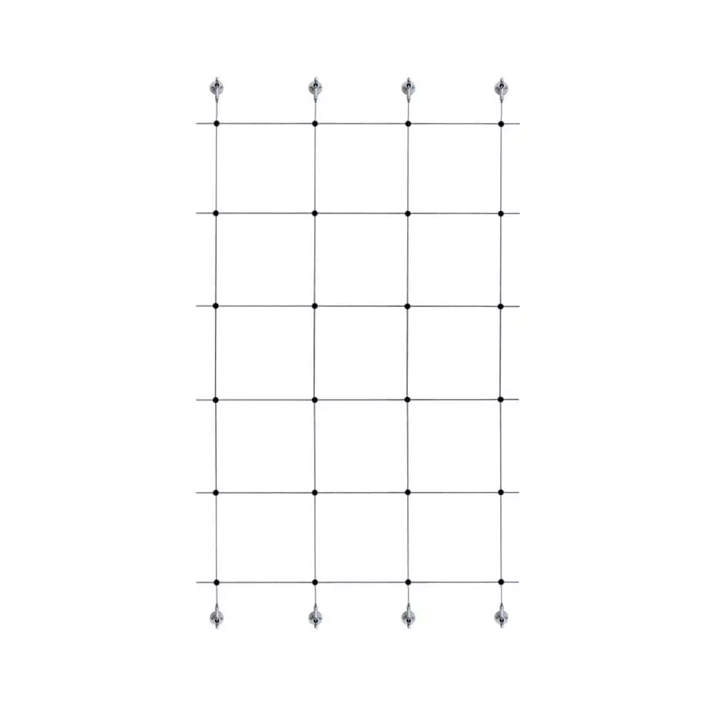 Vigoro 8 ft. x 3 ft. Stainless Steel Wire Rope Plant Trellis Kit 3 Vigoro 8 ft. x 3 ft. Stainless Steel Wire Rope Plant Trellis Kit