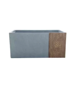 KANTE 31 in. L Rectangular Timber Ridge Concrete/Fiberglass Indoor Outdoor Elegant Long Planter -Vigoro sales Store timber ridge kante plant pots osf0219b c80811 c3 1000