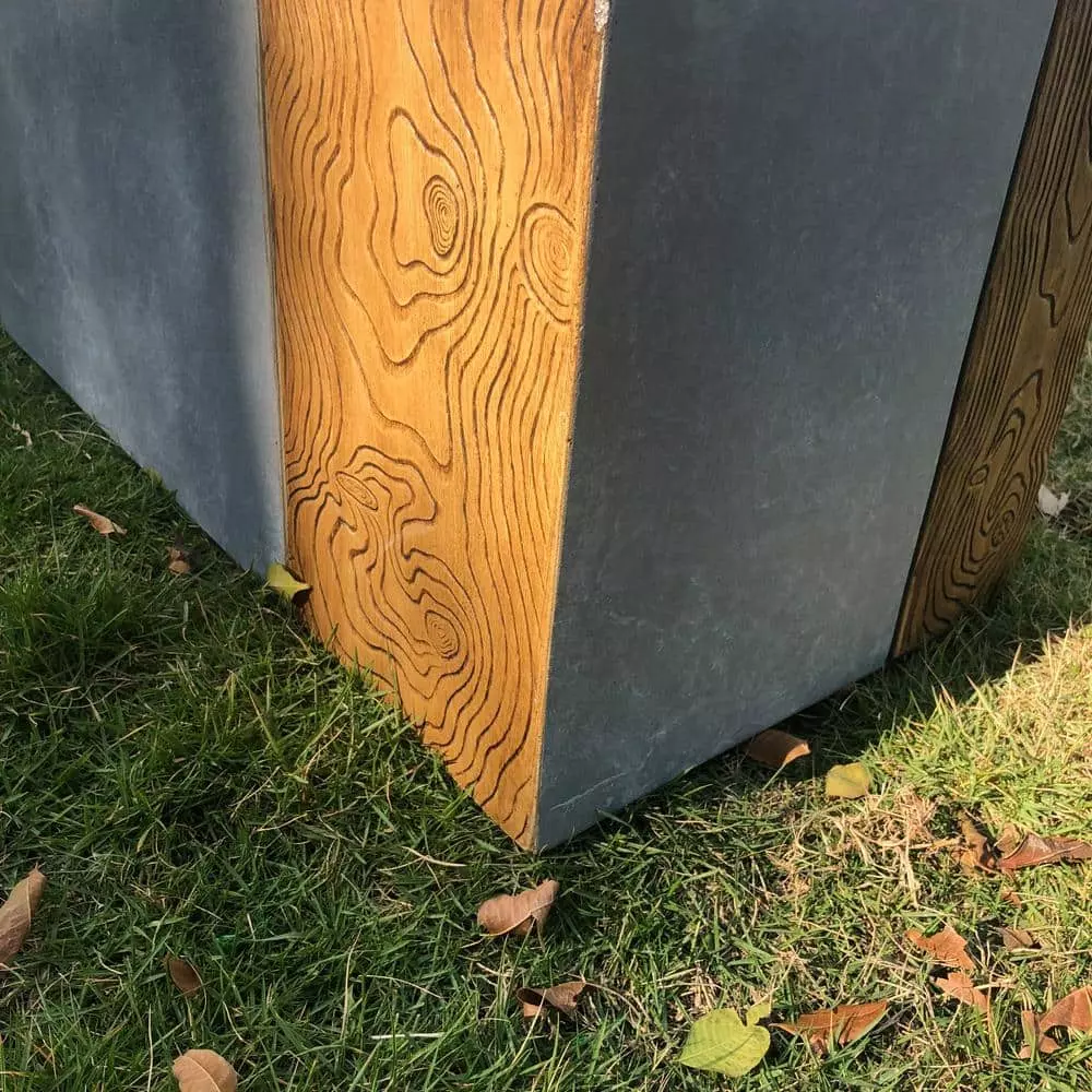 KANTE 31 in. and 23 in. Long Timber Ridge Lightweight Concrete Modern Rectangle Outdoor Planter Set 6 KANTE 31 in. and 23 in. Long Timber Ridge Lightweight Concrete Modern Rectangle Outdoor Planter Set - Image 4