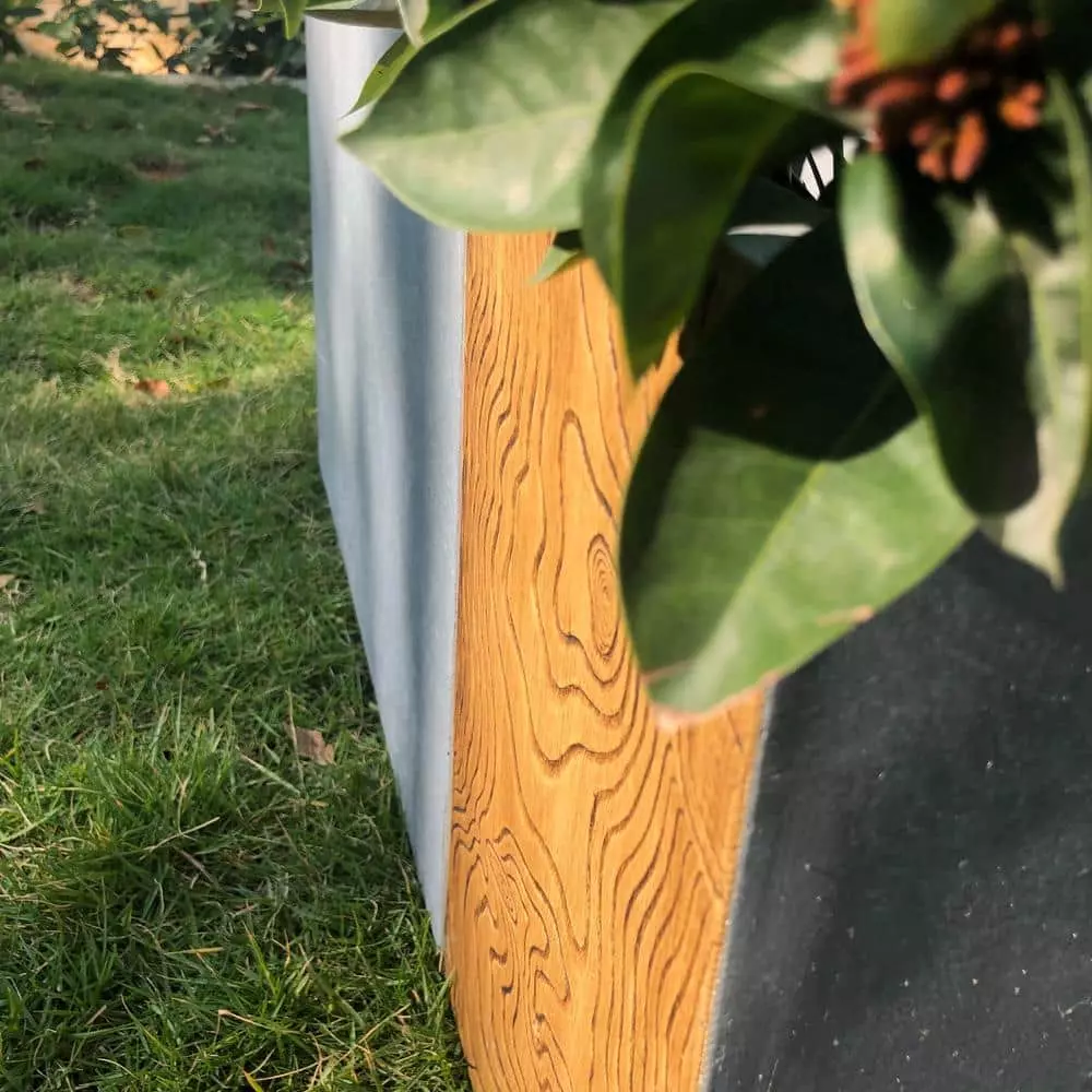 KANTE 31 in. and 23 in. Long Timber Ridge Lightweight Concrete Modern Rectangle Outdoor Planter Set 5 KANTE 31 in. and 23 in. Long Timber Ridge Lightweight Concrete Modern Rectangle Outdoor Planter Set - Image 3