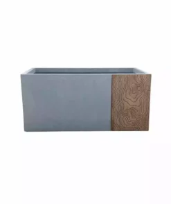 KANTE 31 in. L Timber Ridge Lightweight Concrete Modern Rectangle Outdoor Planter