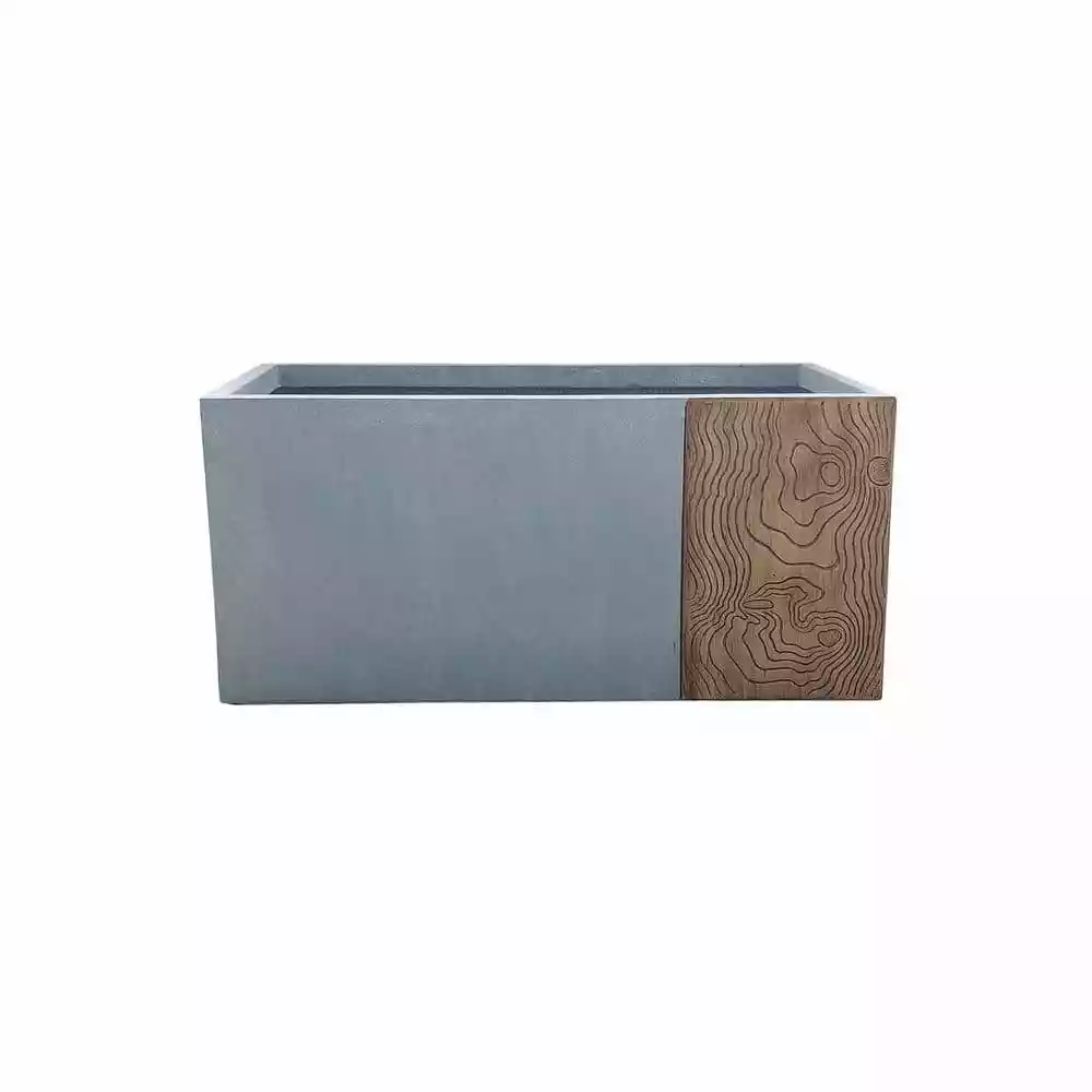 KANTE 31 in. L Timber Ridge Lightweight Concrete Modern Rectangle Outdoor Planter 3 KANTE 31 in. L Timber Ridge Lightweight Concrete Modern Rectangle Outdoor Planter