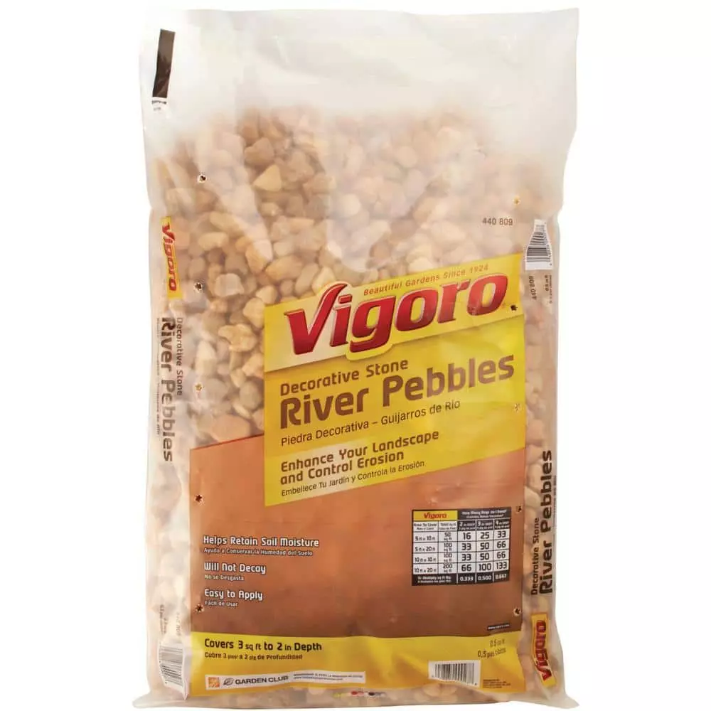 Vigoro 0.5 cu. ft. Bagged River Pebble Landscape Rock 6 Vigoro 0.5 cu. ft. Bagged River Pebble Landscape Rock - Image 4