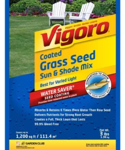 Vigoro 3 lbs. Sun Shade Grass Seed Mix with Water Saver Seed Coating -Vigoro sales Store vigoro grass seed 25444 c3 1000