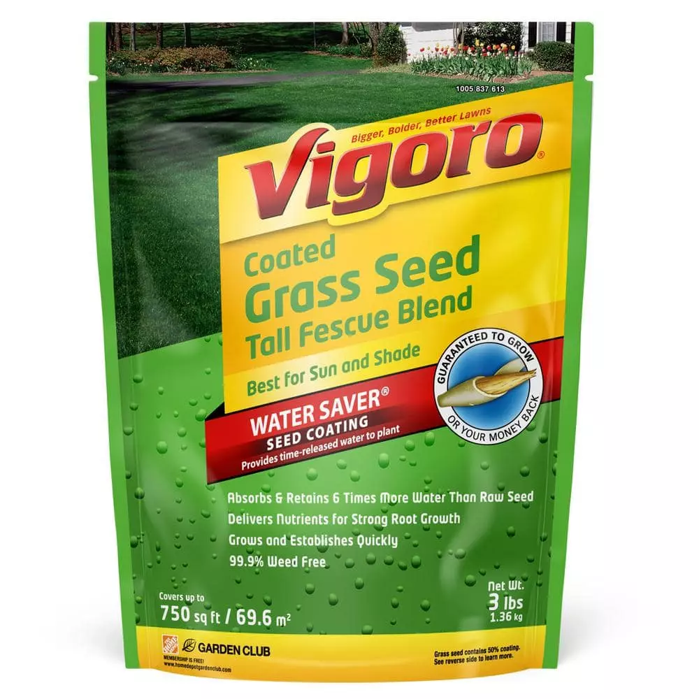 Vigoro 3 lbs. Tall Fescue Grass Seed Blend with Water Saver Seed Coating 3 Vigoro 3 lbs. Tall Fescue Grass Seed Blend with Water Saver Seed Coating
