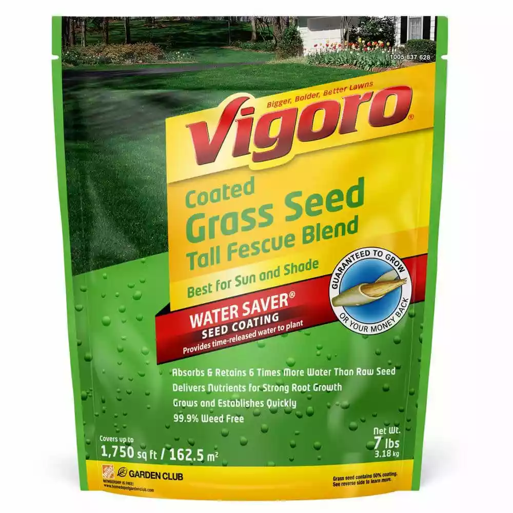 Vigoro 7 lbs. Tall Fescue Grass Seed Blend with Water Saver Seed Coating 3 Vigoro 7 lbs. Tall Fescue Grass Seed Blend with Water Saver Seed Coating