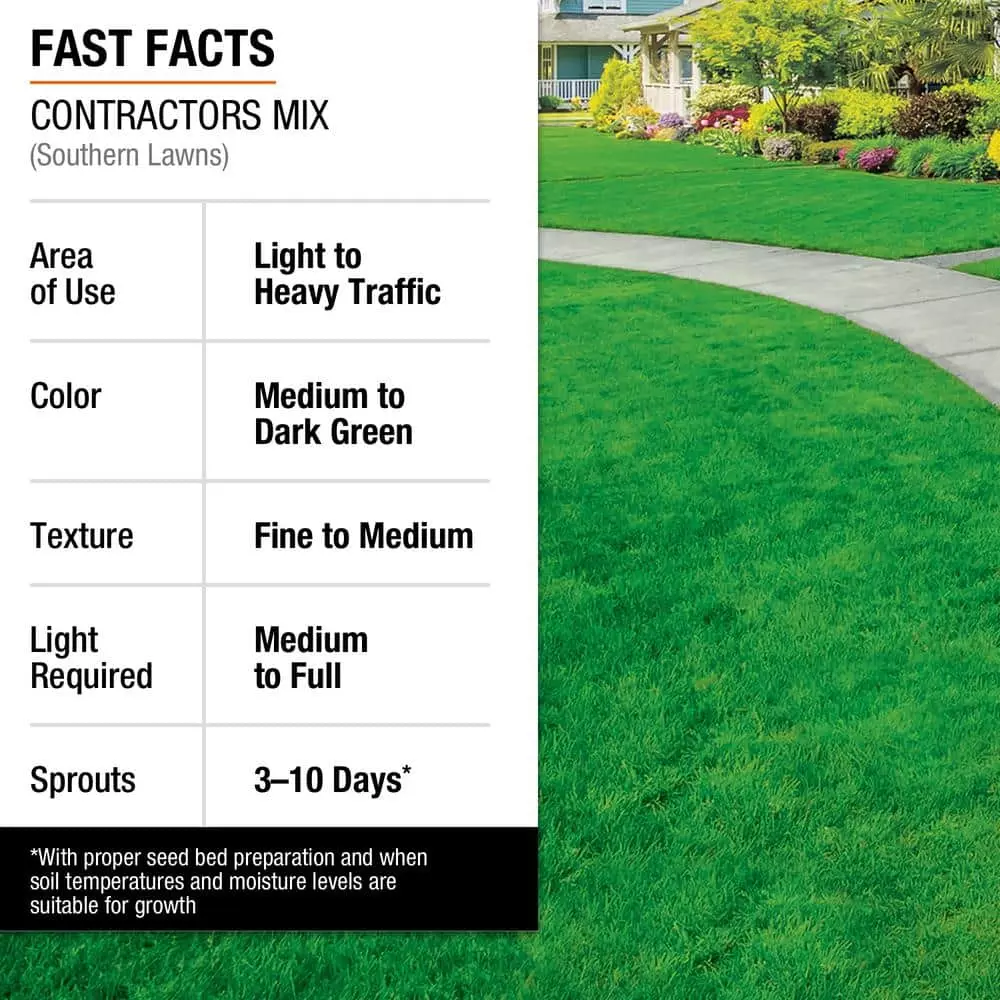 Vigoro 20 lbs. Contractor's Grass Seed Southern Mix with Water Saver Seed Coating 6 Vigoro 20 lbs. Contractor's Grass Seed Southern Mix with Water Saver Seed Coating - Image 4