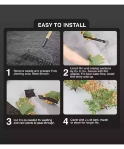 Vigoro 6 ft. x 100 ft. 2 oz. Black Flatbond (Non-Woven) Weed Barrier 13 Vigoro 6 ft. x 100 ft. 2 oz. Black Flatbond (Non-Woven) Weed Barrier -Vigoro sales Store vigoro landscape fabric 46617 4f 1000