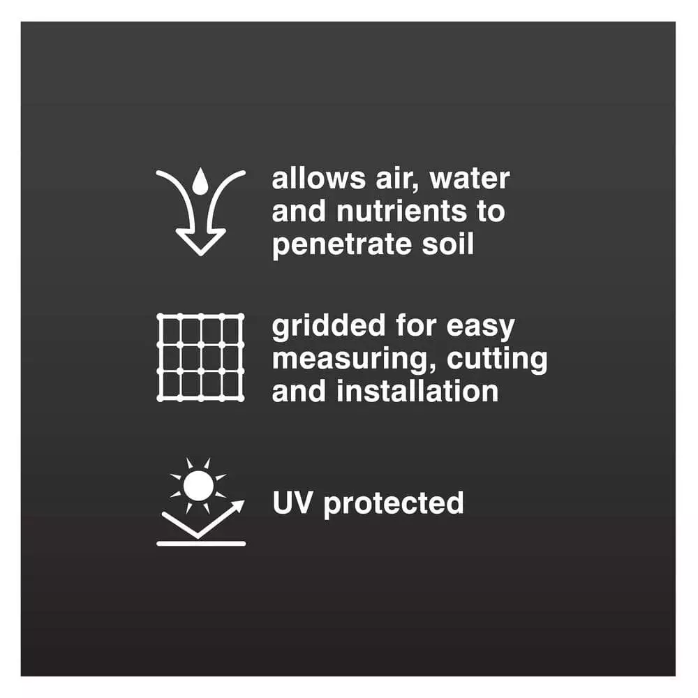 Vigoro 6 ft. x 100 ft. 2 oz. Black Flatbond (Non-Woven) Weed Barrier 6 Vigoro 6 ft. x 100 ft. 2 oz. Black Flatbond (Non-Woven) Weed Barrier - Image 4