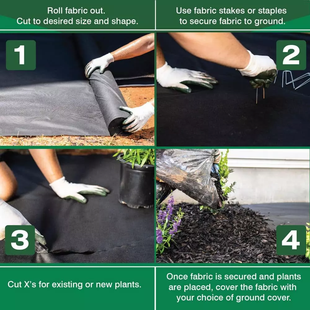 Vigoro 4 ft. x 200 ft. Point Bond Landscape Fabric 13 Vigoro 4 ft. x 200 ft. Point Bond Landscape Fabric - Image 11