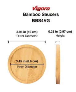 Vigoro 4 in. Bamboo Plant Saucer 10 Vigoro 4 in. Bamboo Plant Saucer -Vigoro sales Store vigoro planter saucers bbs4vg 4f 1000