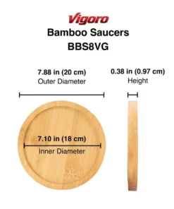 Vigoro 8 in. Bamboo Plant Saucer -Vigoro sales Store vigoro planter saucers bbs8vg 4f 1000