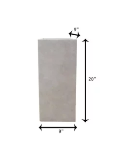 KANTE 20 in. H Square Weathered Concrete/Fiberglass Indoor Outdoor Modern Tall Planter -Vigoro sales Store weathered concrete kante plant pots osf0002a c80021 2 76 1000