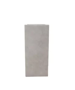 KANTE 24 in. H Square Weathered Concrete/Fiberglass Indoor Outdoor Modern Tall Seamless Planter