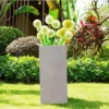 KANTE 28 in. L Square Weathered Concrete/Fiberglass Indoor Outdoor Modern Tall Planter 2 KANTE 28 in. L Square Weathered Concrete/Fiberglass Indoor Outdoor Modern Tall Planter -Vigoro sales Store weathered concrete kante plant pots osf0002c c80021 2 64 1000