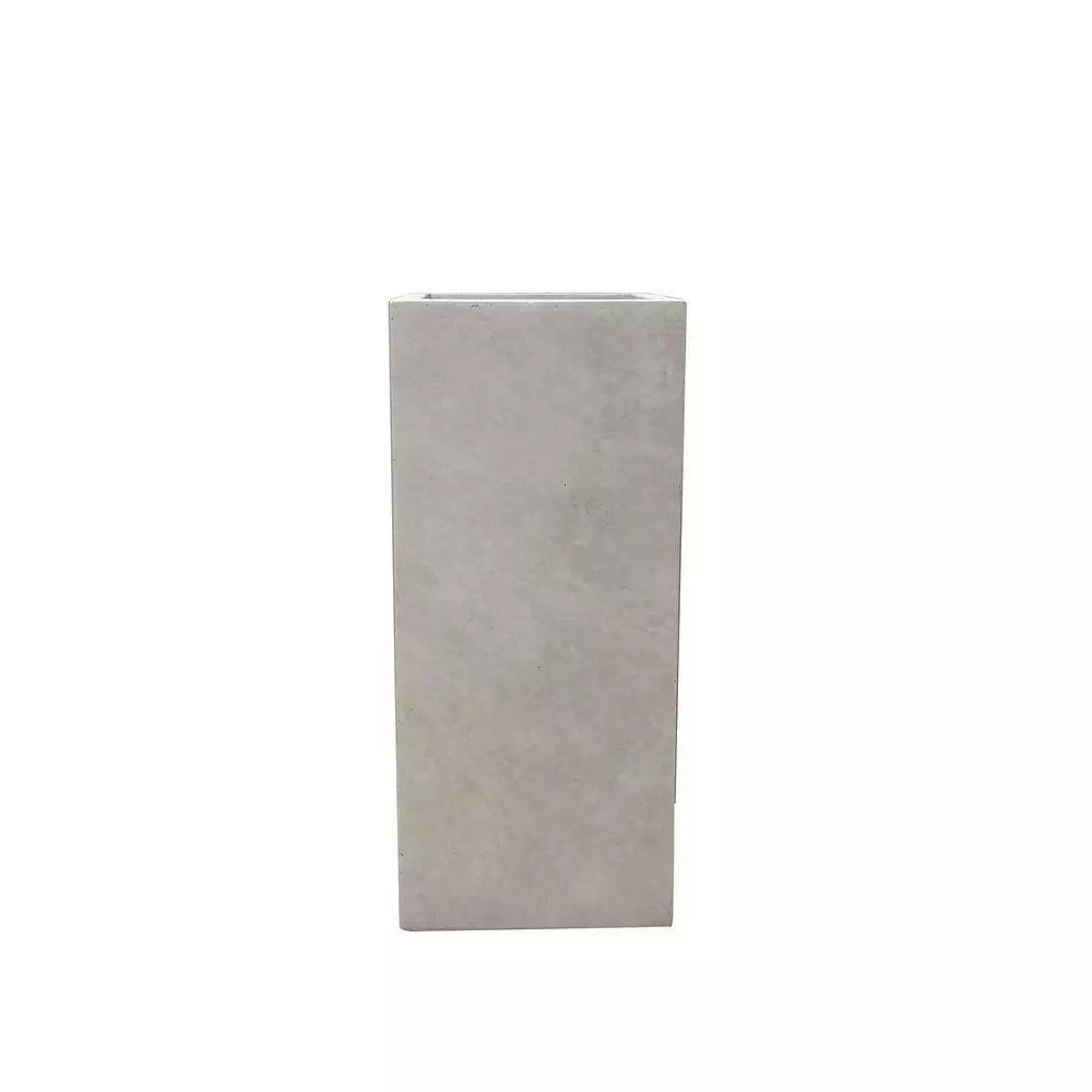 KANTE 28 in. L Square Weathered Concrete/Fiberglass Indoor Outdoor Modern Tall Planter 4 KANTE 28 in. L Square Weathered Concrete/Fiberglass Indoor Outdoor Modern Tall Planter - Image 2