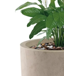 KANTE 22.4", 20.4" and 18.1"H Round Weathered Finish Concrete Planters Set of 3, Outdoor Indoor w/Drainage Hole & Rubber Plug -Vigoro sales Store weathered concrete kante plant pots rc0153bcd c80021 2 4f 1000
