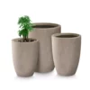 KANTE 22.4", 20.4" and 18.1"H Round Weathered Finish Concrete Planters Set of 3, Outdoor Indoor w/Drainage Hole & Rubber Plug -Vigoro sales Store weathered concrete kante plant pots rc0153bcd c80021 2 64 1000