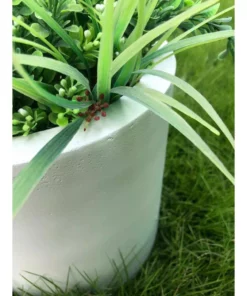 KANTE 12.9 in. Dia, Pure White Lightweight Concrete Modern Cylinder Outdoor Planter -Vigoro sales Store white kante plant pots rc0119b c80011 1f 1000