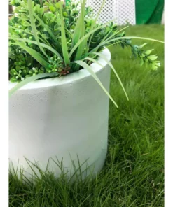 KANTE 12.9 in. Dia, Pure White Lightweight Concrete Modern Cylinder Outdoor Planter -Vigoro sales Store white kante plant pots rc0119b c80011 76 1000