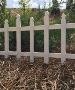 Vigoro 12 in. H White Classic Picket Style Plastic Garden Fence -Vigoro sales Store white plastic resin vigoro garden fencing 51502 44 1000