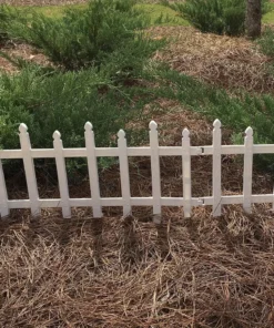 Vigoro 12 in. H White Classic Picket Style Plastic Garden Fence -Vigoro sales Store white plastic resin vigoro garden fencing 51502 c3 1000