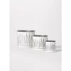 SULLIVANS White Weathered Metal Tree Planters - Set of 3 -Vigoro sales Store white sullivans plant pots met1806 64 1000