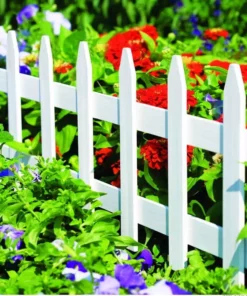 Vigoro 36 in. Wood Picket Garden Fence -Vigoro sales Store white vigoro garden fencing rc 74w c3 1000