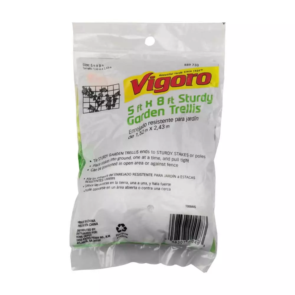 Vigoro 5 ft. x 8 ft. Sturdy Garden Trellis 5 Vigoro 5 ft. x 8 ft. Sturdy Garden Trellis - Image 3