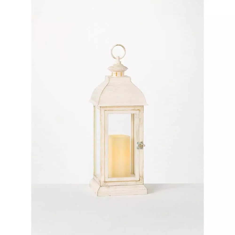 SULLIVANS 17.5 in. Lantern with LED Pillar Candle 2 SULLIVANS 17.5 in. Lantern with LED Pillar Candle