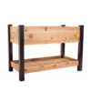 Vigoro 2 ft. x 4 ft. Elevated Cedar Garden Bed with Shelf (Vinyl Legs) 1 Vigoro 2 ft. x 4 ft. Elevated Cedar Garden Bed with Shelf (Vinyl Legs) -Vigoro sales Store wood vigoro raised planter boxes 445190 64 1000
